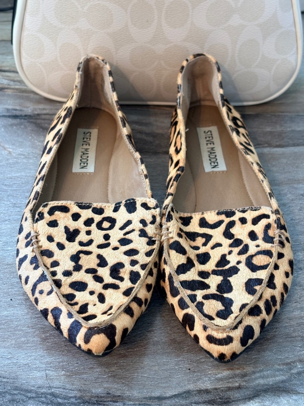 Steve Madden Calf Hair Leopard Loafers
